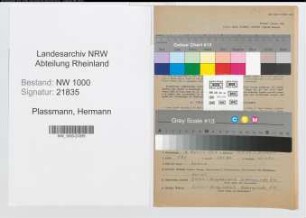 Entnazifizierung Hermann Plassmann, geb. 06.04.1901 (Postassistent)