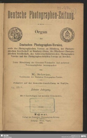 10.1886: Deutsche Photographen-Zeitung : Organ d. Deutschen Photographen-Vereins ..