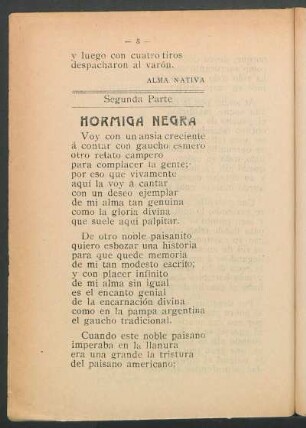 Segunda parte : Hormiga negra
