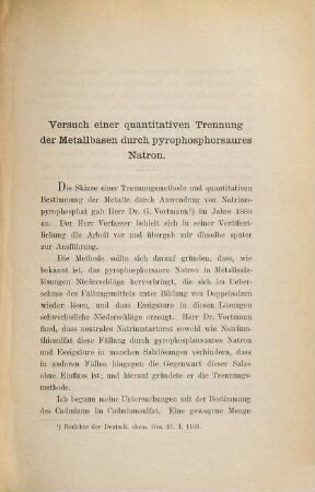 Beiträge zur Kenntniss der pyrophosphorsauren Salze