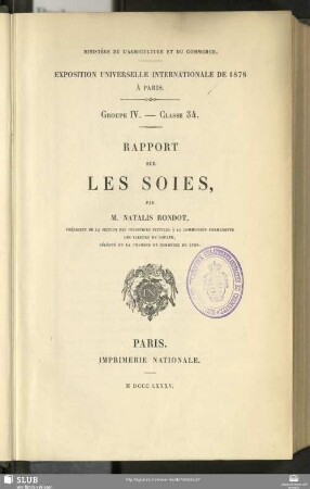 Rapport sur les soies