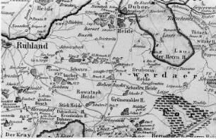Hermsdorf. Geognostische Karte der Preußischen Oberlausitz, von Glocker, 1857 (Sign.: VII 65)