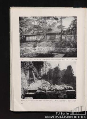 Eine glückliche Hausgarten-Komposition von Friedrich Blau, Berlin / Eine schöne Park-Terrasse von Alwin Seifert, München