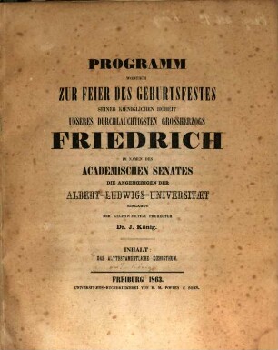 Das alttestamentliche Koenigthum