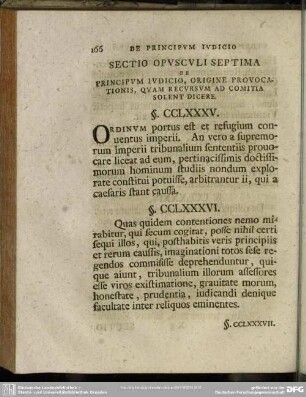 Sectio Opusculi Septima De Principum Iudicio, Origine Provocationis, Quam Recursum Ad Comitia Solent Dicere