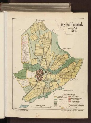 Das Dorf Barmbeck um das Jahr 1750.