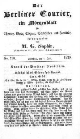 No. 728., Dienstag, den 7. Juli 1829