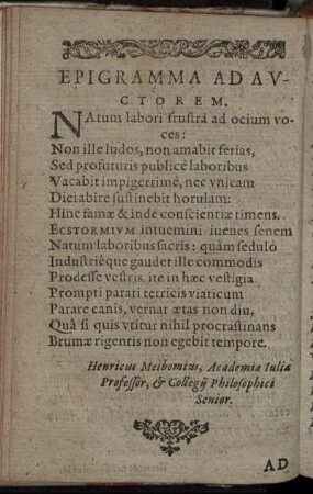 Epigramma Ad Auctorem