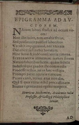 Epigramma Ad Auctorem
