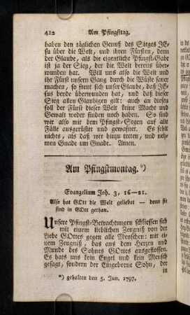 412-422, Am Pfingstmontag