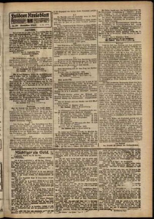 Zweite Ausgabe vom Mittwoch, den 01. Oktober 1919.