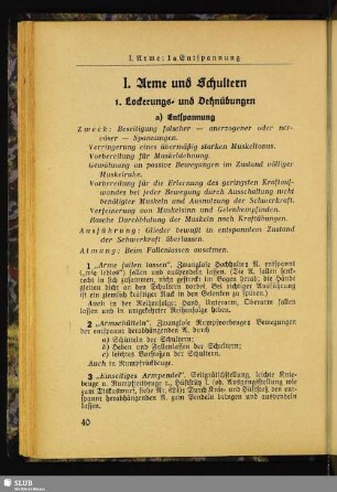 I. Arme und Schultern