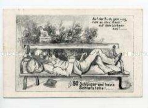 Postkarte zum Exil Wilhelms II.