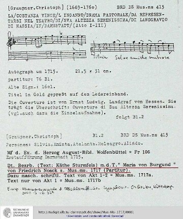 Maria von Burgund : La costanza vince l'inganno (Bearbeitung)