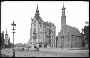 Danzig. Stadtgraben und Garnisionkirche (Elisabethkirche, 1417)