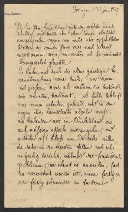 Brief an Xavier Marmier : 18.01.1837