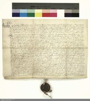 Revers Magdalena Sybilles von Sachsen bezüglich der Belehnung mit einem Anteil an der Kemenate und Behausung in Altenburschla und weiteren im Einzelnen aufgeführten Lehen durch Joachim [von Gravenegg], Abt von Fulda
