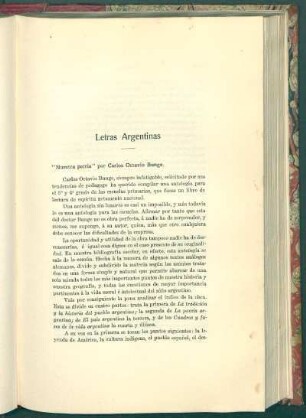 "Nuestra patria" por Carlos Octavio Bunge