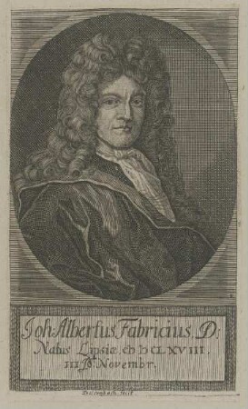 Bildnis des Joh. Albertus Fabricius