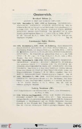 [Oesterreich, Böhmen, Joachimsthaler Meister etc.] (Nr. 224-422)