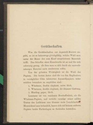 Geräthschaften.