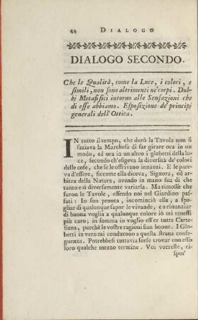 Dialogo Secondo