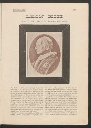 [Retrato de] León XIII.