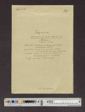 Band 70: Wintersemester 1913/1914, Giessen