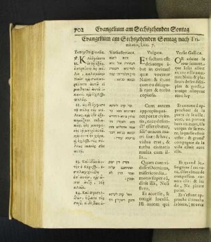Evangelium am Sechszehenden Sontag nach Trinitatis, Luc. 7. [u. a.]