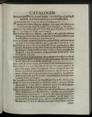 Catalogus