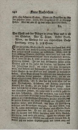 Der Christ und der Bürger in jedem Alter und in allen Ständen. Bd.1.