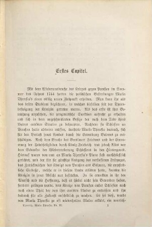 Geschichte Maria Theresia's, [3]: Maria Theresia's erste Regierungsjahre ; 3. 1745 - 1748