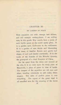 Chapter XI. My garden of peace
