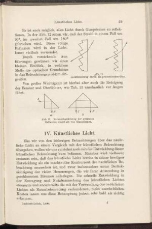 IV. Künstliches Licht.