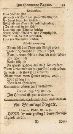 Am Sonntage Rogate