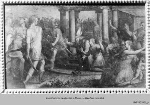 Altar für die Familie Vasari : Der Heilige Donatus und seine Verfolger