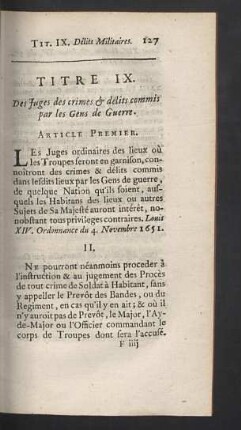 Titre IX.