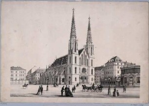 Die gotische Sophienkirche (evangelische Hofkirche) in Dresden nach Südosten