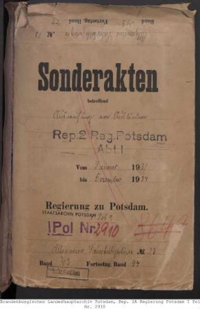 Überwachung demagogischer Bestrebungen, Landesverweisungen, Ausweisung von Ausländern