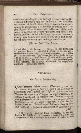 Sommaire du Livre Neuvième. - Livre Dixième.