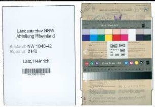 Entnazifizierung Heinrich Latz , geb. 13.04.1883 (Spediteur)