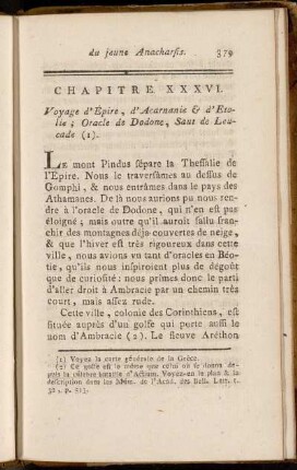 Chapitre XXXVI. Voyage d'Épire, [...].