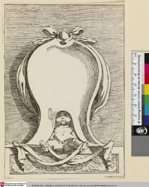 [Vase mit Schleife und Putto]