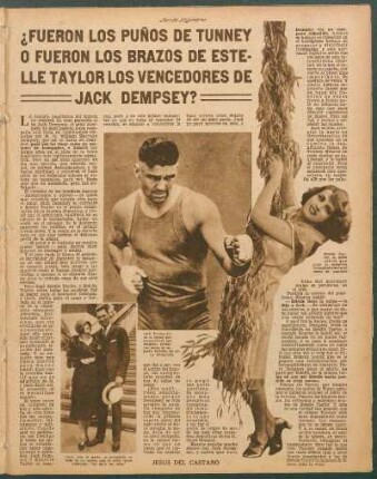 ¿Fueron los puños de Tunney o fueron los brazos de Estelle Taylor los vencedores de Jack Dempsey?