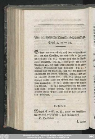 Am neunzehnten Trinitatis-Sonntage. Ephes. 4, 22-28.