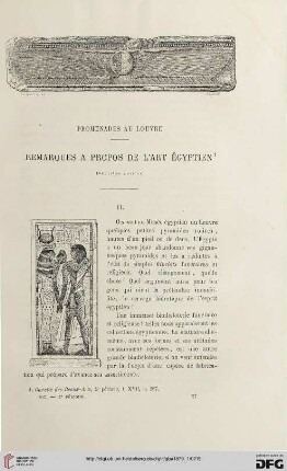 2. Pér. 19.1879: Remarques à propos de l'art égyptien, 2 : promenades au Louvre