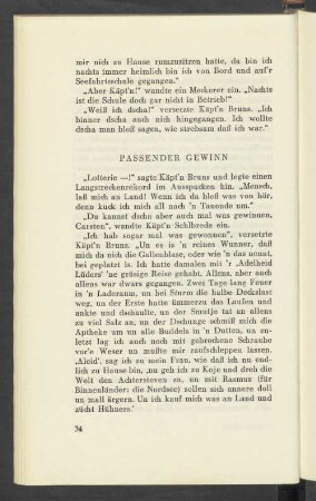 Passender Gewinn