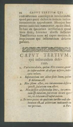 Caput Tertium, qui iusiurandum deferant.