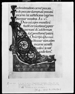 Gebetbuch aus dem Benediktinerinnenkloster Sankt Erentrud auf dem Nonnberg — Initialseite L, Folio 47recto
