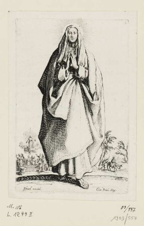 Maria, Blatt der Folge: "Salvatoris Beatæ Mariæ Virginis Sancotrum Apostolorum Icones"